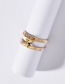 Fashion Gold Openwork Gemstone Ring
