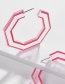 Fashion White Transparent Geometric C-color Colored Earrings