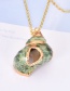 Fashion Green Copper Chain Conch Necklace