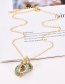 Fashion Green Copper Chain Conch Necklace