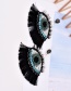 Fashion Black Mizhu Rhinestone Pearl Glasses Tassel Earrings