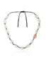 Fashion Earth Pink Oil Single Layer Shell Necklace Adjustable Asymmetric Necklace
