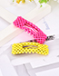 Fashion Rose Red Alloy Resin Beads Square Hair Clip