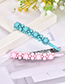 Fashion Pink Alloy Resin Word Bead Hairpin