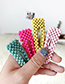 Fashion Rose Red Alloy Resin Triangle Bead Hair Clip