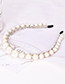 Fashion White Alloy Diamond Pearl Headband