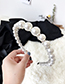 Fashion White Alloy Diamond Pearl Headband