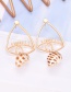 Fashion Gold Conch Irregular Eye Stud Earrings