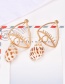 Fashion Gold Conch Irregular Eye Stud Earrings