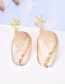 Fashion Gold Shell Starfish Earrings