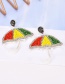Fashion Color Mizhu Rhinestone Umbrella Earrings