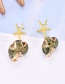 Fashion Gold Starfish Conch Earrings