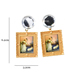 Fashion Gold Oil Painting Square Earrings