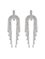 Fashion Silver Studded Tassel  Silver Pin Stud Earrings