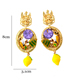 Fashion Gold Ancient Coins: Bird Photo Frame: Pearl Earrings