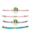 Fashion Color Beads Color String Rope Hot Air Balloon Bracelet Set Of 4