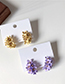 Fashion Purple Pearl Flower Earrings