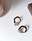 Fashion Gold  Silver Needle Geometric Pearl Stud Earrings