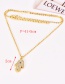 Fashion Gold Copper Inlay Zircon Palm Necklace