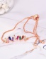 Fashion Rose Gold Copper Inlay Zircon Bracelet