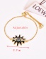 Fashion Gold Copper Inlay Zircon Eye Bracelet