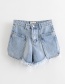 Fashion Blue Pocket Valgus Denim Shorts