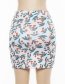 Fashion Color Printed High-waist Split Skirt