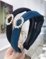 Fashion Round Light Blue Ring-encrusted Fine-edged Headband