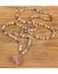 Fashion Purple Natural Stone Irregular Crystal Necklace