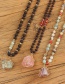 Fashion Pink Natural Stone Irregular Crystal Necklace