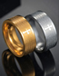 Fashion Gold 8mm Cross Bible Ring