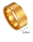Fashion Steel Color 8mm Cross Bible Ring