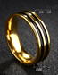 Fashion Black 18k Gold Double Row Drop Ring