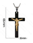 Fashion Black Jesus Cross Necklace
