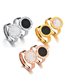 Fashion Steel Coffee Shell 18k Rose Gold Shell Roman Numeral Ring