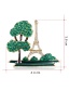 Fashion Green Alloy Dripping Oil-studded Tree Construction Brooch  Alloy