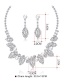Fashion Silver Copper And Diamond Pearl Necklace Set  Copper