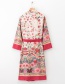 Fashion Color Floral Print Kimono Shawl  Polyester