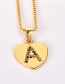 Fashion V Gold Copper Inlaid Zircon Color Letter Necklace