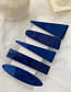 Fashion Round Water Droplet Deep Starry Blue Geometric Hairpin