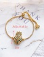 Fashion Gold Copper Inlaid Zircon Pineapple Bracelet