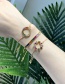 Fashion Rose Gold Copper Inlaid Zircon Ring Bracelet