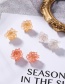 Fashion Orange  Silver Transparent Texture Acrylic Stereo Flower Earrings