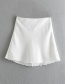 Fashion White Tweed Mini Skirt
