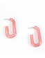 Fashion Khaki Alphabet Acrylic Earrings