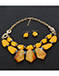 Fashion Hole Green Cloud Beads Acrylic Double Layer Necklace