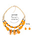 Fashion Blue Cloud Beads Acrylic Double Layer Necklace