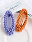 Fashion Blue Alloy Resin Oval Hollow Hairpin