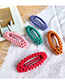 Fashion Pink Alloy Resin Oval Hollow Hairpin