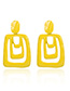 Fashion Yellow Geometric Drip Earrings